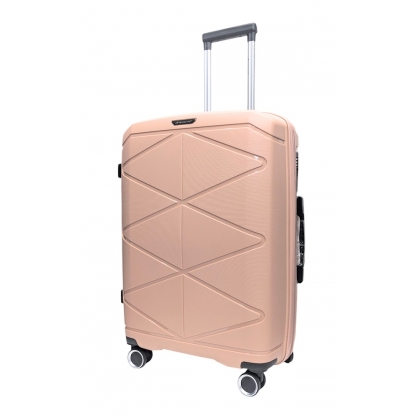 Валіза Madison Snowball 51304 з розширенням велика пудра