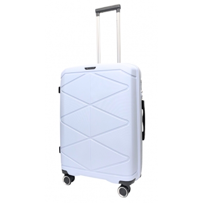 Валіза Madison Snowball 51304 з розширенням велика світло-синій