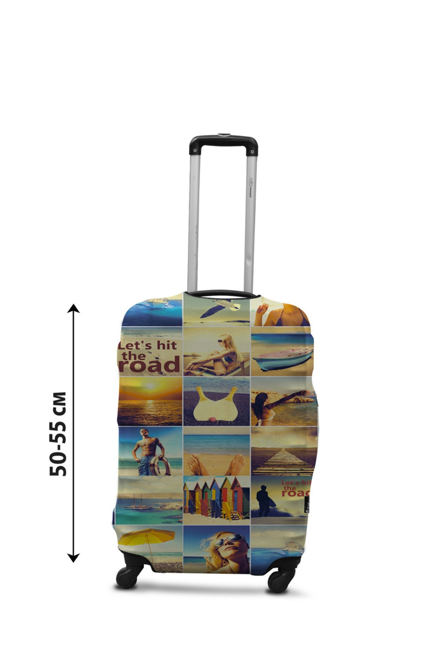 Чохол для валізи Coverbag колаж море S принт 0432