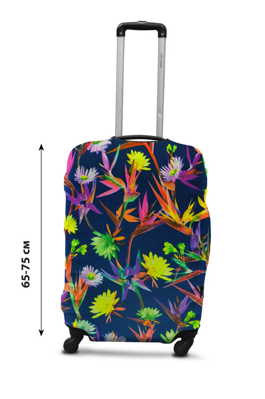 Чохол для валізи Coverbag дайвінг L польові квіти різнобарвний