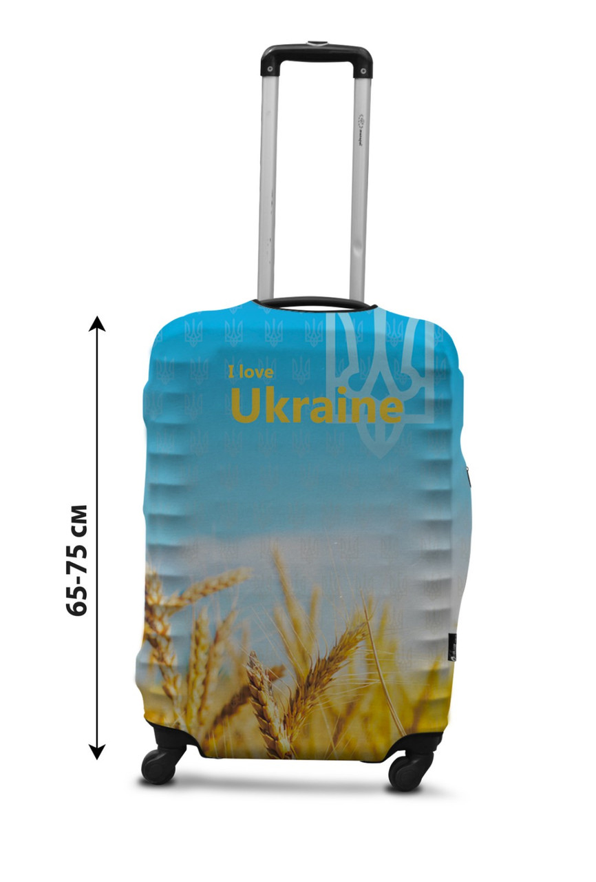 Чохол для валізи Coverbag Україна нова L принт 0429