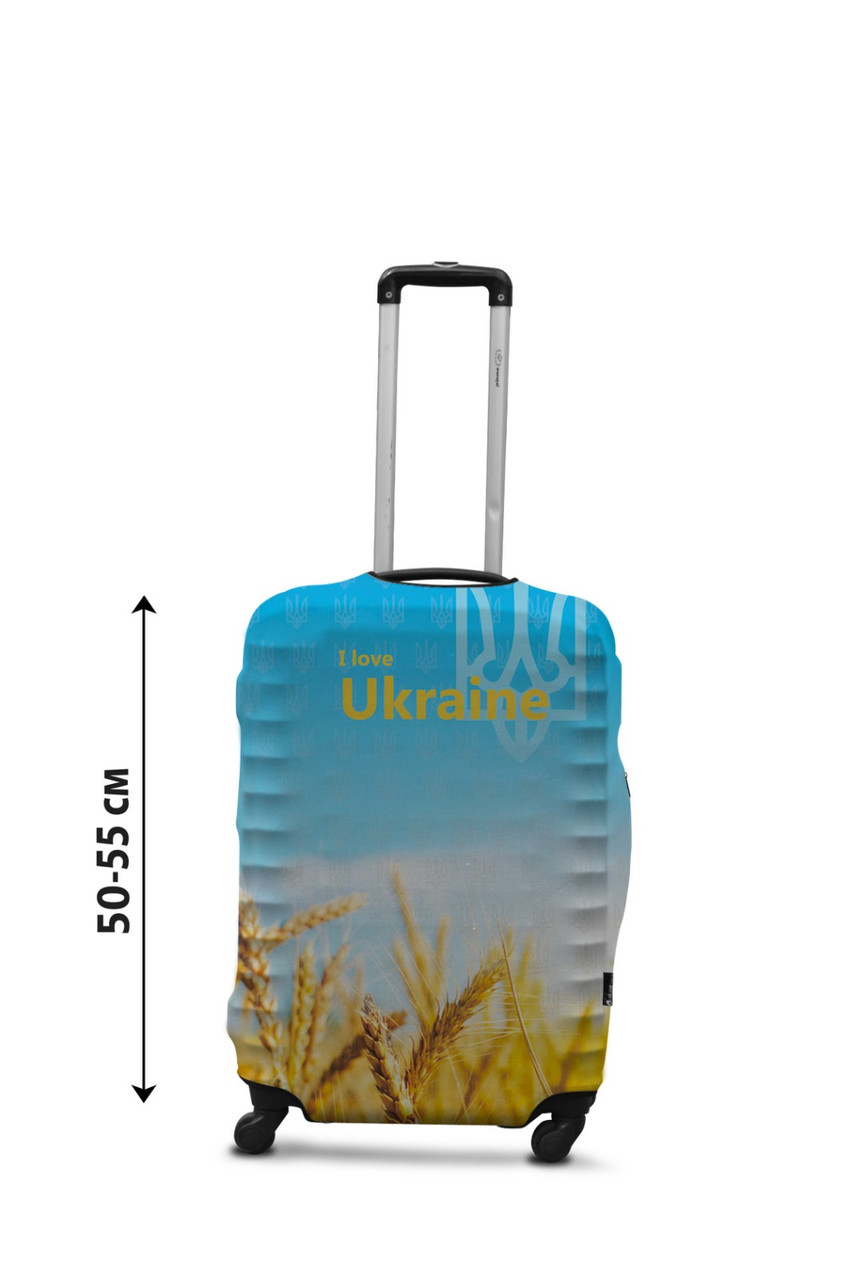 Чохол для валізи Coverbag Україна нова S принт 0429