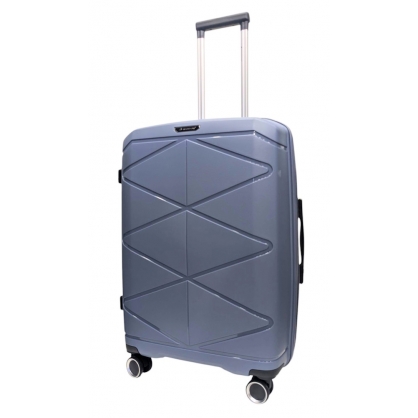 Валіза Madison Snowball 51304 з розширенням середня сірий