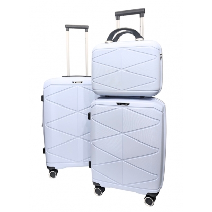 Комплект валіз Madisson Snowball 51304 з розширенням світло-синій