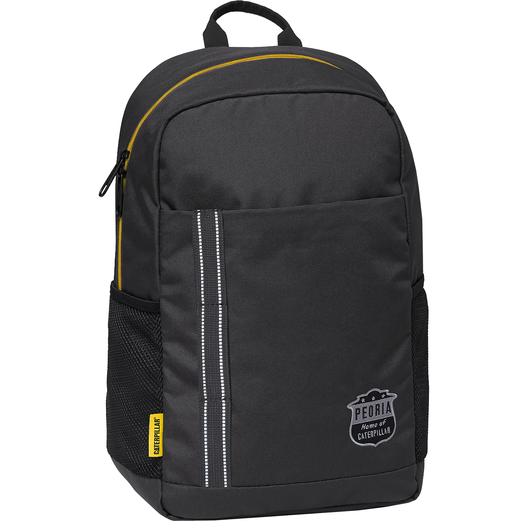 Рюкзак шкільний з відділенням для ноутбука 15 дюймів CAT Mochilas rPET 84066;12 чорний з жовтою стрічкою