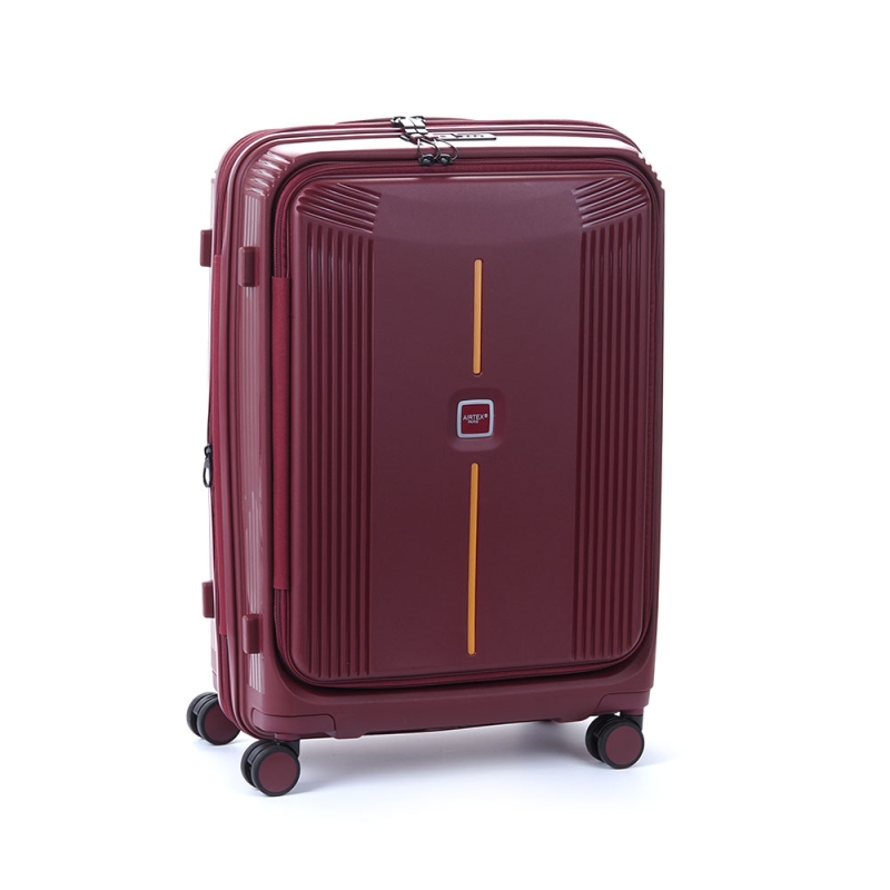 Валіза 66 см Airtex 647 з відкидним бампером та розширенням бордова