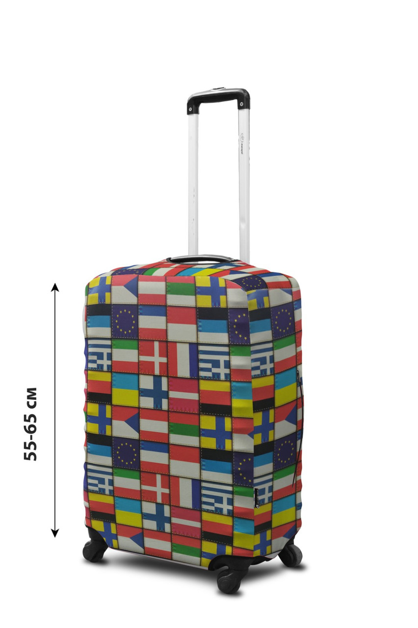 Чохол для валізи Coverbag неопрен M прапори
