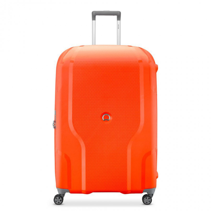 Валіза з поліпропілену на 4-х колесах Delsey Clavel 3845830 Tangerine Orange (гігант) з розширенням