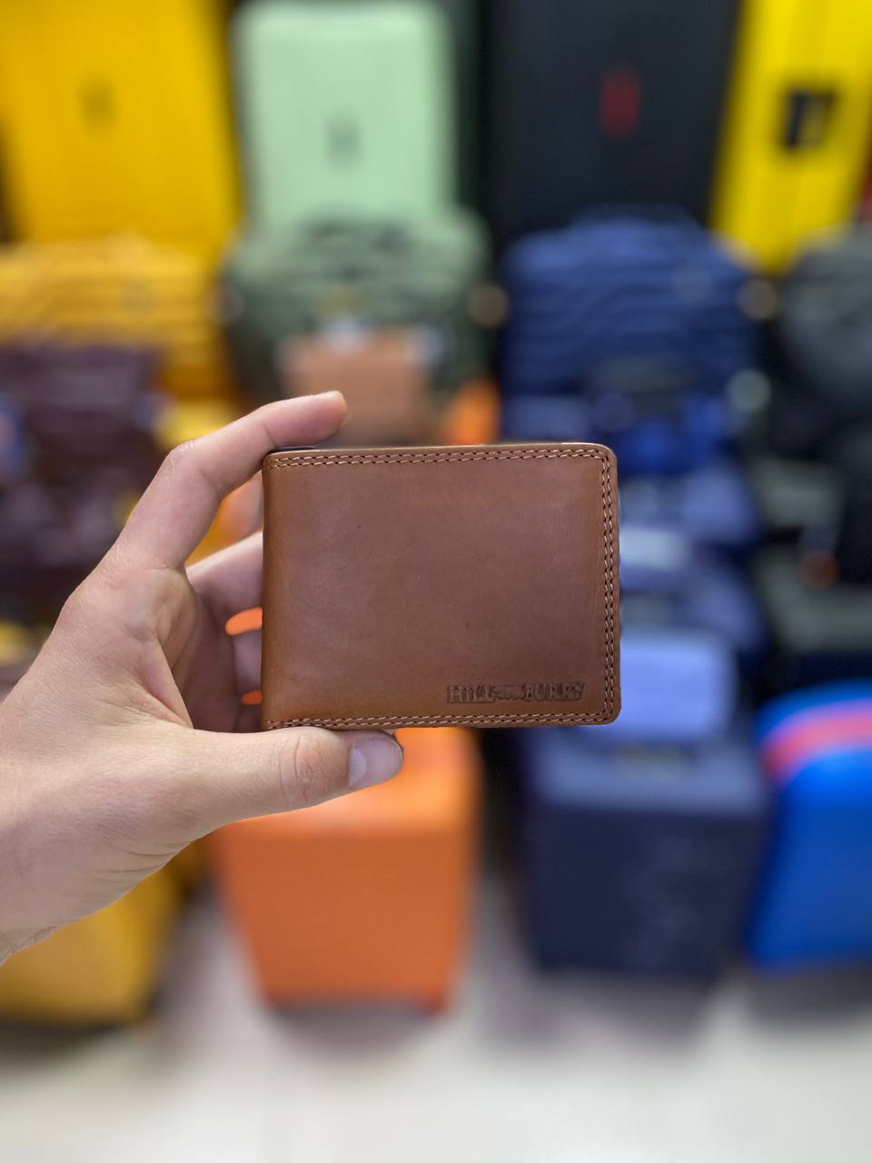 Шкіряний гаманець Hill Burry 2006HB з фурнітурою YKK та RFID-захистом
