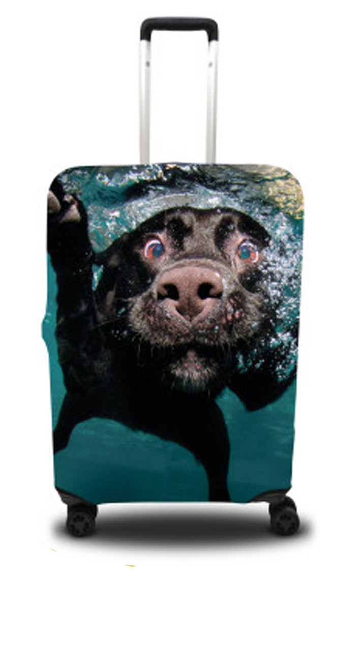 Чохол для валізи Coverbag собака M чорний