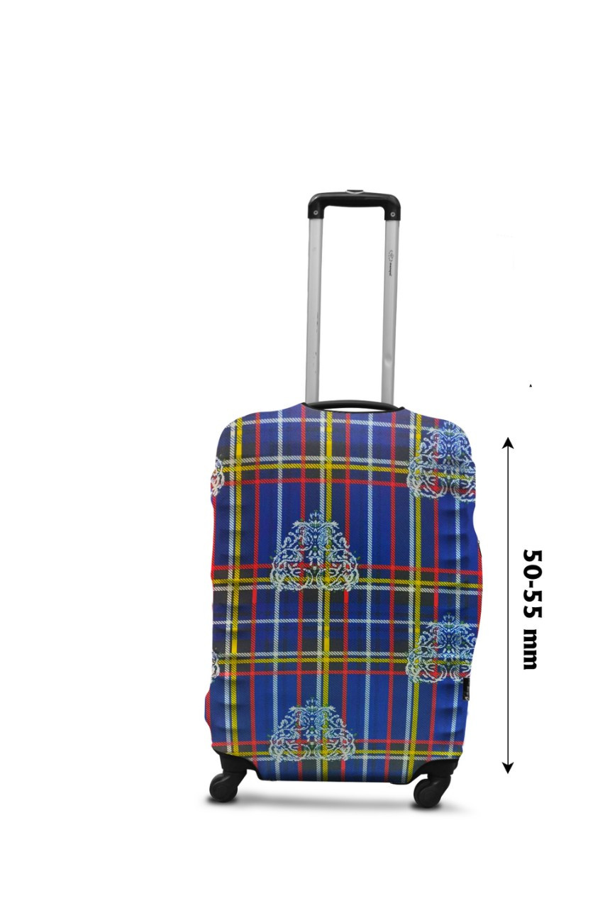 Чохол для валізи Coverbag дайвінг S клітина різнобарвний