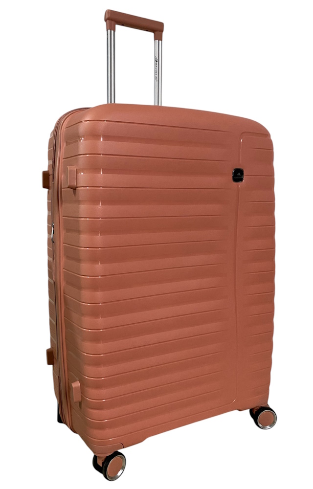 Валіза з розширеням Madisson (Snowball) 51203 з поліпропілену велика рожево-золотий