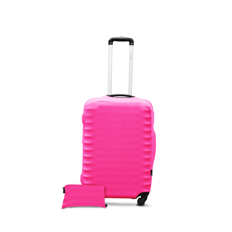 Чохол для валізи Coverbag дайвінг S неопрен рожевий