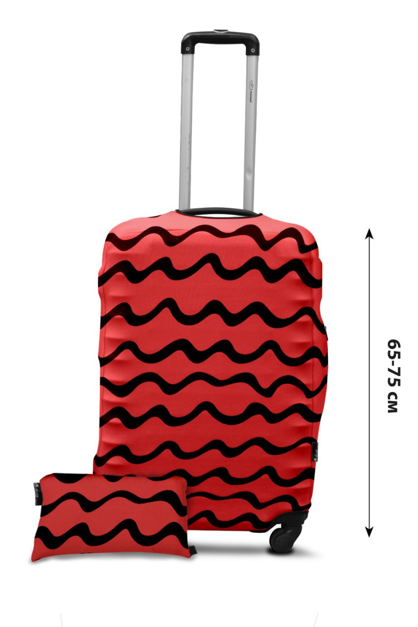 Чохол для валізи Coverbag дайвінг L хвилі корал