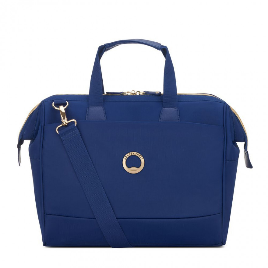 Дорожня сумка без коліс з відділенням для ноутбука до 14" Delsey Montrouge 2018160 Blue (мала)