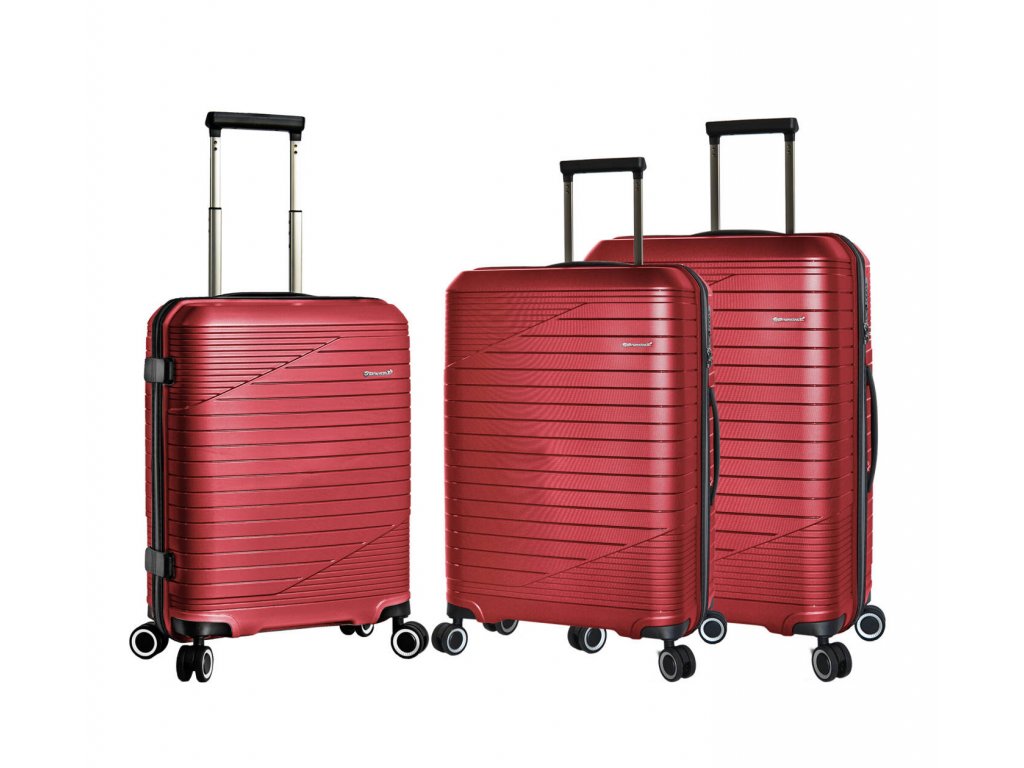 Комплект валіз Snowball 24103 червоний