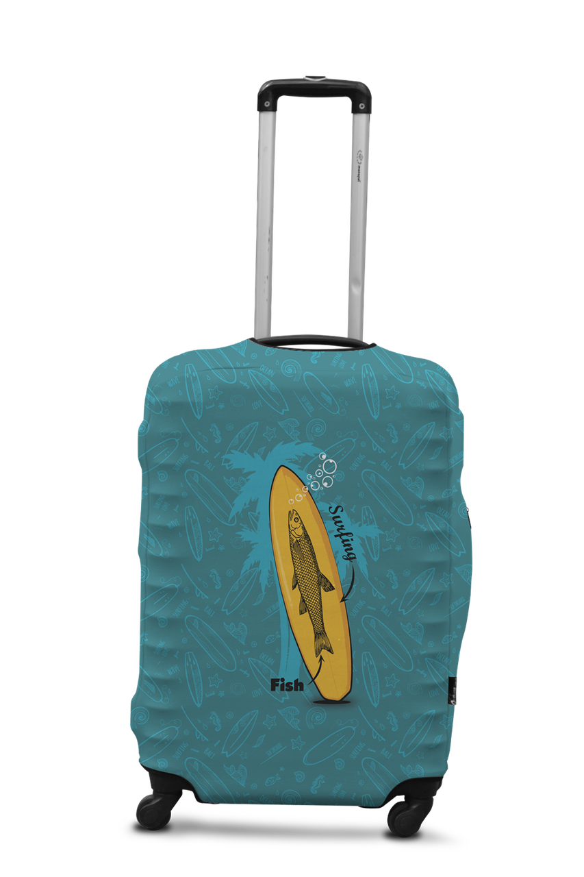 Чохол для валізи Coverbag серфінг M різнобарвний