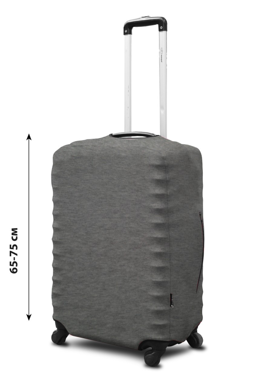 Чохол для валізи Coverbag неопрен L сірий меланж