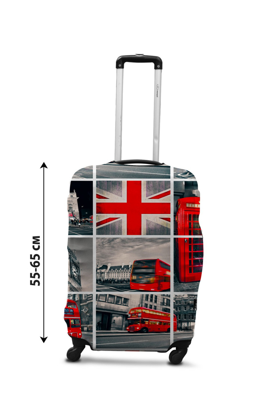 Чохол для валізи Coverbag колаж Лондон М принт 0433