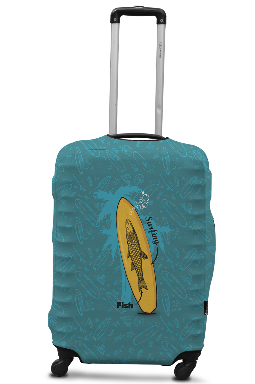 Чохол для валізи Coverbag серфінг L різнобарвний