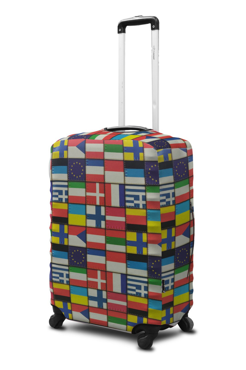 Чохол для валізи Coverbag неопрен L прапори