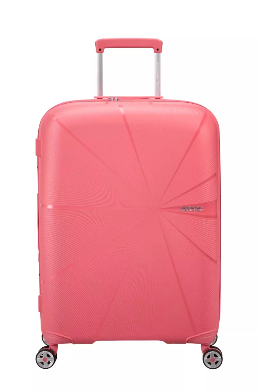 Валіза American Tourister Starvibe MD5*00003 середня рожева з розширенням