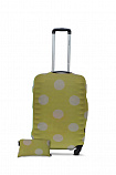 Чохол для валізи Coverbag неопрен S горох жовтий