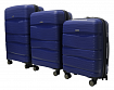 Комплект валіз Worldline  283 синій з розширенням