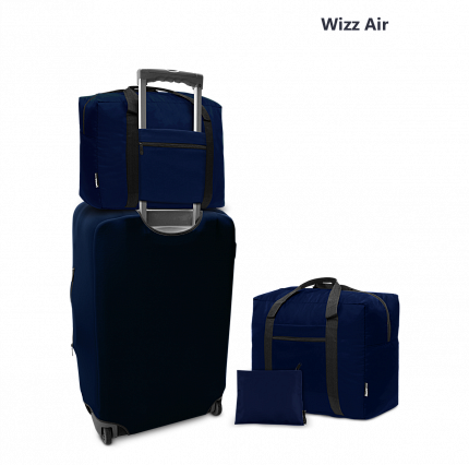 Дорожня сумка для ручної поклажі Coverbag синя 40*30*20 см Wizzair