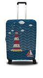 Чохол для валізи Coverbag маяк M принт 0405