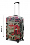 Чохол для валізи Coverbag неопрен L колаж Лондон