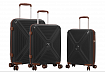 Комплект валіз Snowball 84803 коричневий