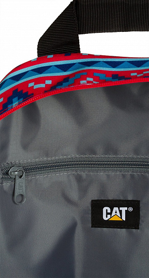 Рюкзак повсякденний CAT Millennial AOP 83241;317 червоний з геометричним малюнком