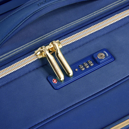 Велика Валіза текстильна на 4-х колесах Delsey Montrouge (201882102) синій