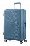 Валіза American Tourister Soundbox із поліпропілену на 4-х колесах 32G*51002 Stone Blue (середня)