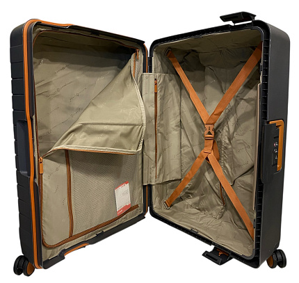 Валіза на застібках Snowball 57203 з поліпропілену середня сірий