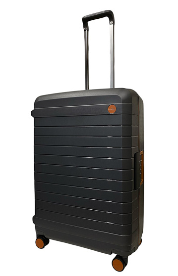 Валіза на застібках Snowball 57203 з поліпропілену середня сірий