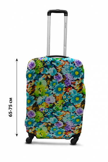 Чохол для валізи Coverbag дайвінг L весняні квіти різнобарвний
