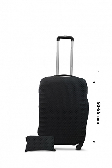Чохол для валізи Coverbag неопрен Strong S точки чорні