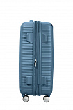 Валіза American Tourister Soundbox із поліпропілену на 4-х колесах 32G*61003 блакитно-зелена (велика)