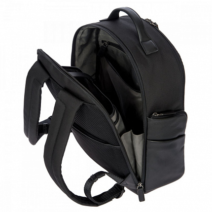 Рюкзак з нейлону та натуральної шкіри з відділенням для ноутбуку 15" BRIC'S Monza BR207702 чорний